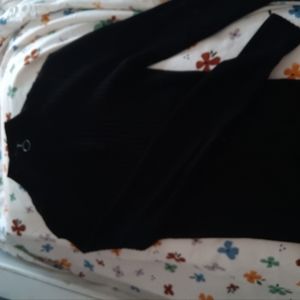 Black mock turtleneck with zipper